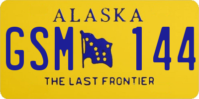 AK license plate GSM144