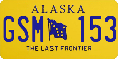 AK license plate GSM153