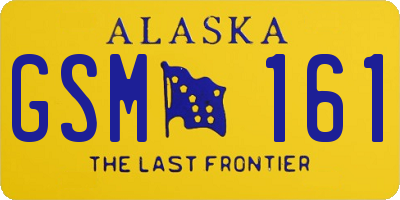 AK license plate GSM161