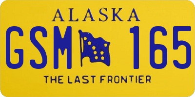 AK license plate GSM165
