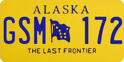 AK license plate GSM172