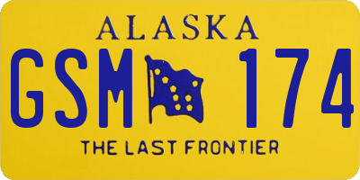 AK license plate GSM174