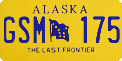 AK license plate GSM175