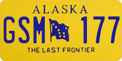 AK license plate GSM177