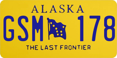 AK license plate GSM178