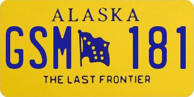 AK license plate GSM181