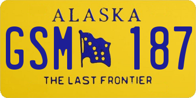 AK license plate GSM187