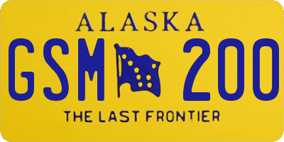 AK license plate GSM200