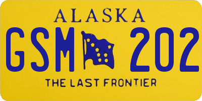 AK license plate GSM202