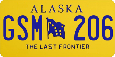 AK license plate GSM206