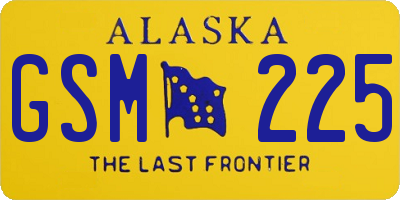 AK license plate GSM225