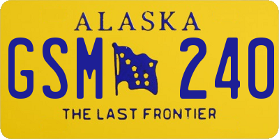 AK license plate GSM240