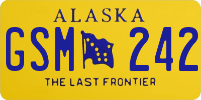AK license plate GSM242