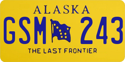 AK license plate GSM243