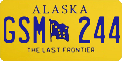 AK license plate GSM244