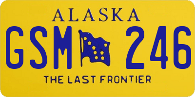 AK license plate GSM246