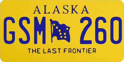 AK license plate GSM260