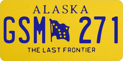 AK license plate GSM271