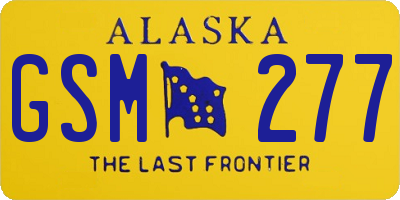 AK license plate GSM277