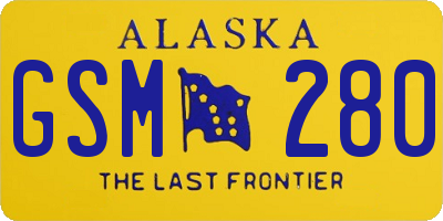 AK license plate GSM280
