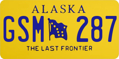 AK license plate GSM287