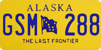 AK license plate GSM288