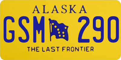 AK license plate GSM290
