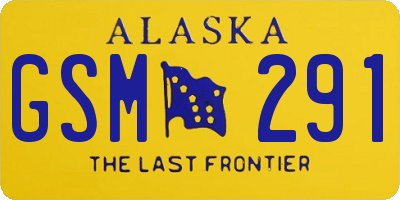 AK license plate GSM291