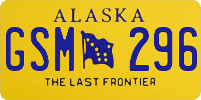 AK license plate GSM296