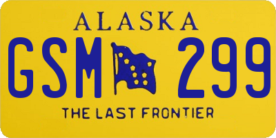 AK license plate GSM299