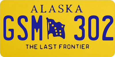 AK license plate GSM302