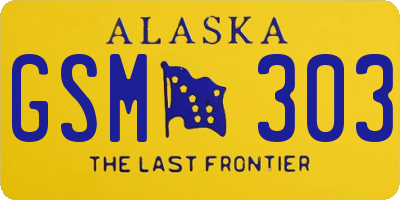 AK license plate GSM303