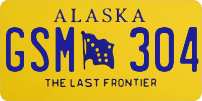 AK license plate GSM304