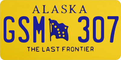 AK license plate GSM307