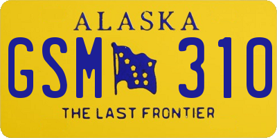 AK license plate GSM310