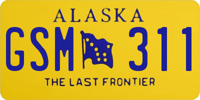 AK license plate GSM311
