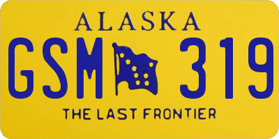 AK license plate GSM319