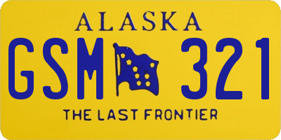 AK license plate GSM321