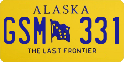 AK license plate GSM331