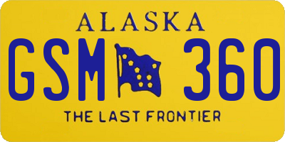 AK license plate GSM360