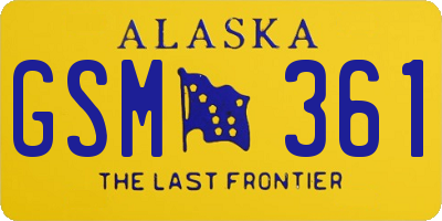 AK license plate GSM361