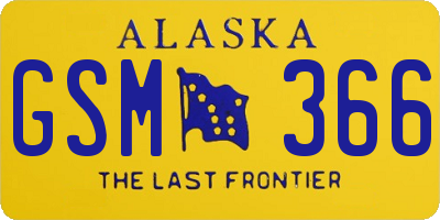 AK license plate GSM366