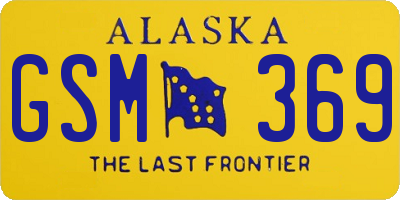AK license plate GSM369