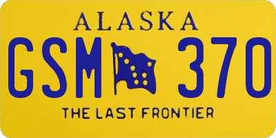 AK license plate GSM370