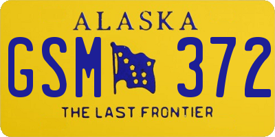 AK license plate GSM372