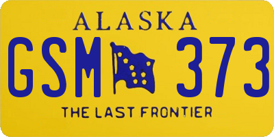 AK license plate GSM373