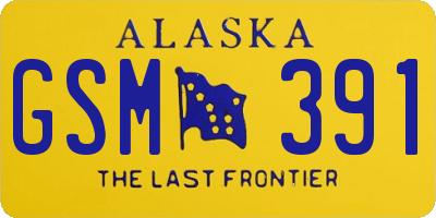 AK license plate GSM391