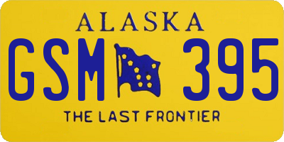 AK license plate GSM395