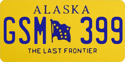 AK license plate GSM399