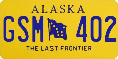 AK license plate GSM402